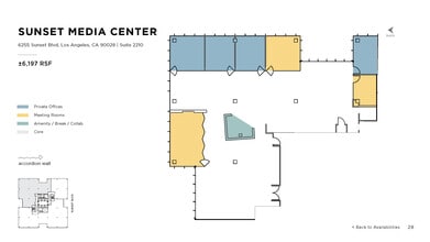 6255 W Sunset Blvd, Los Angeles, CA à louer Plan d’étage– Image 1 sur 1