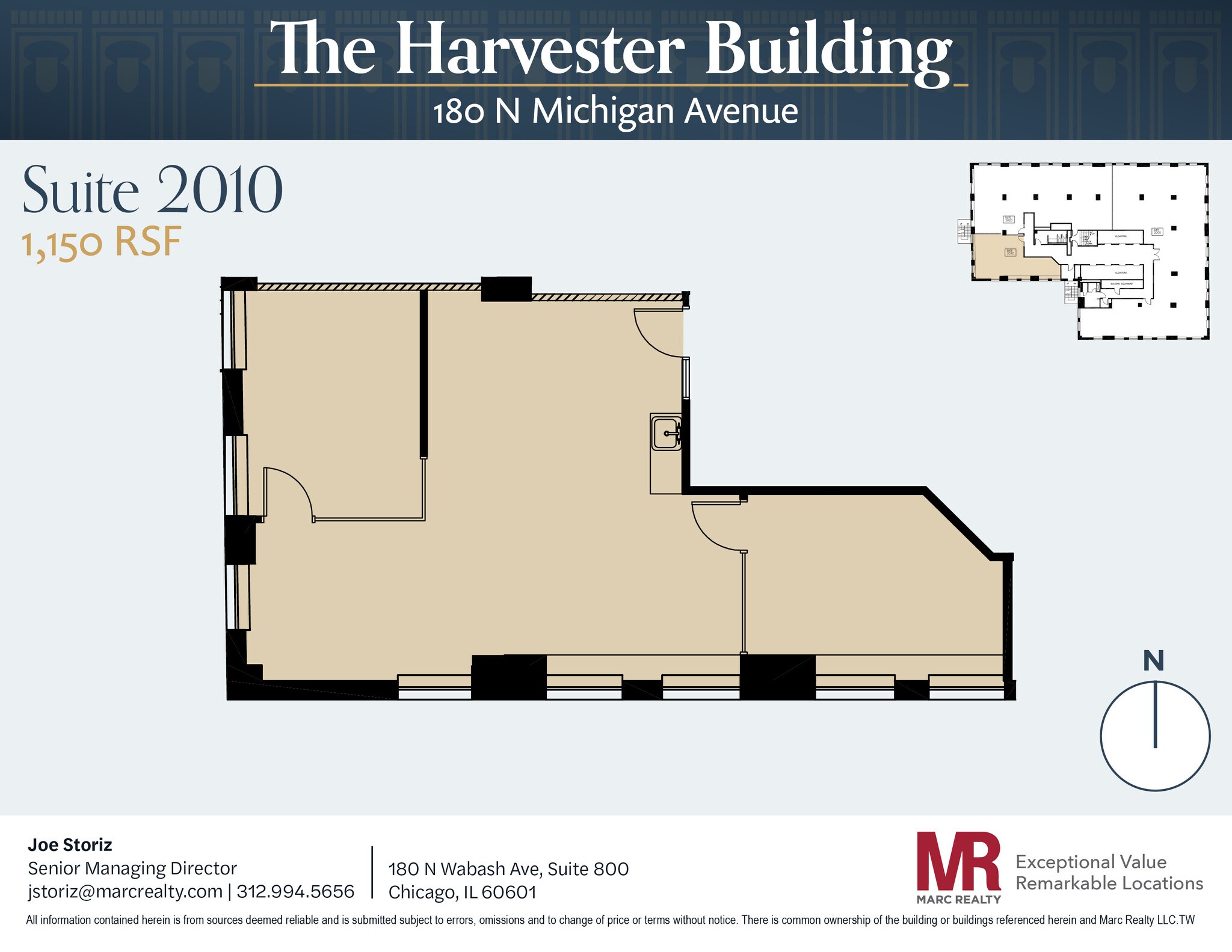 180 N Michigan Ave, Chicago, IL à louer Plan d’étage– Image 1 sur 5