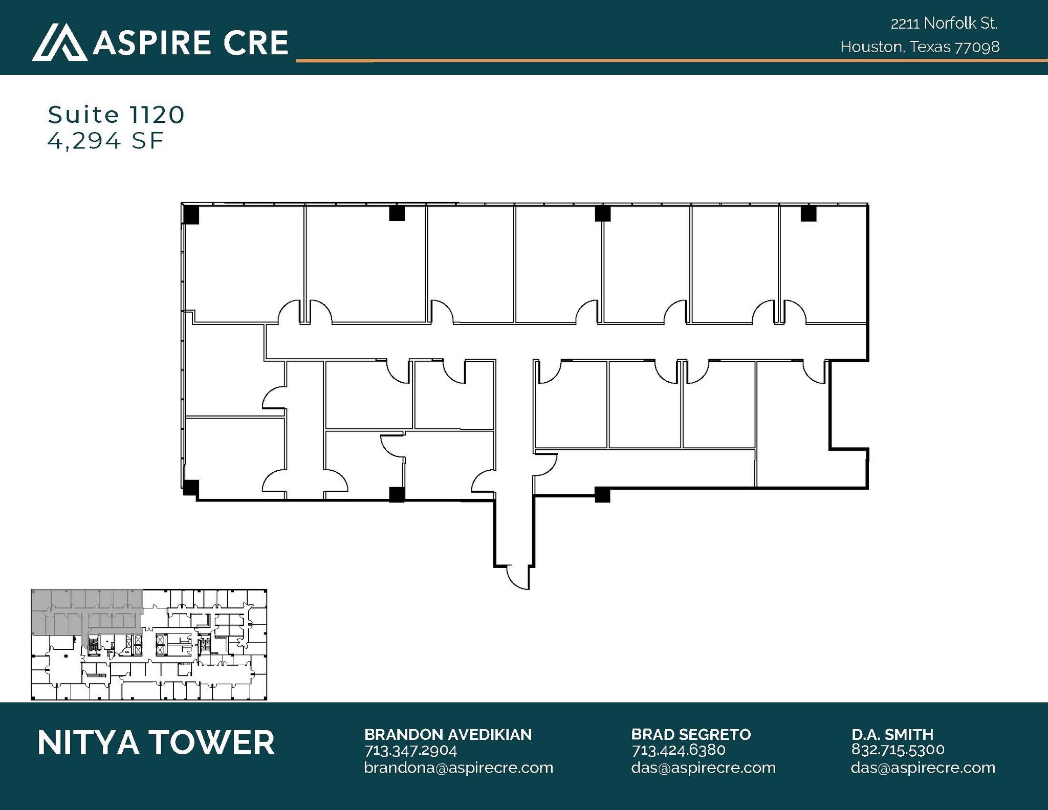 2211 Norfolk St, Houston, TX à louer Plan d’étage– Image 1 sur 1