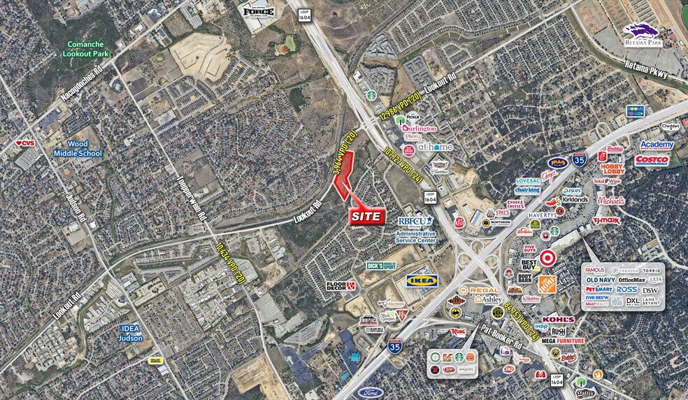 Lookout Rd & Loop 1604, San Antonio, TX à vendre - Aérien – Image 2 sur 3