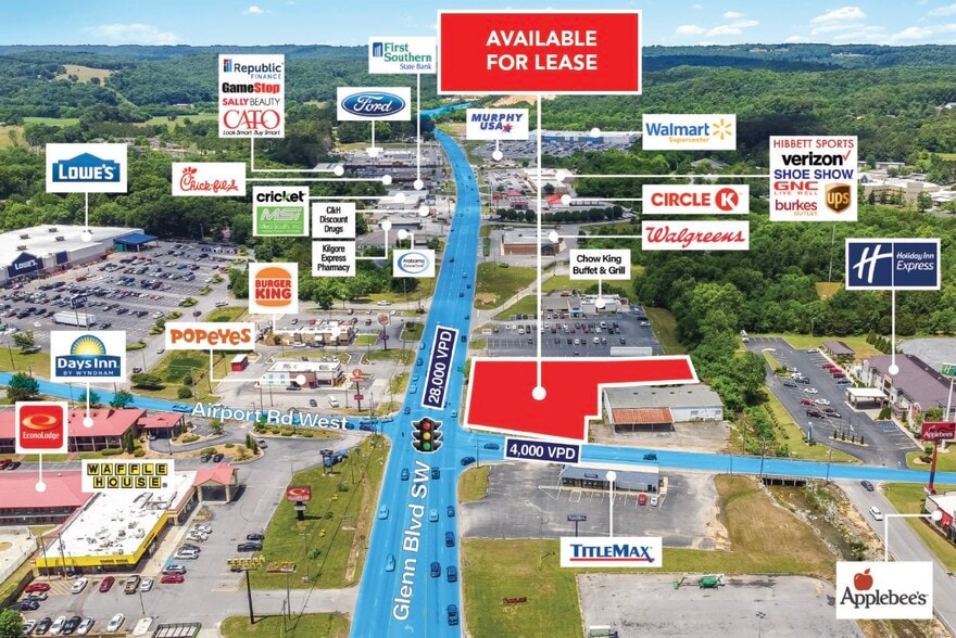 1503 Glenn Blvd SW, Fort Payne, AL à louer - Aérien – Image 2 sur 4