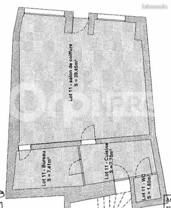 Local commercial dans La Rochelle à louer Plan d’étage– Image 1 sur 2