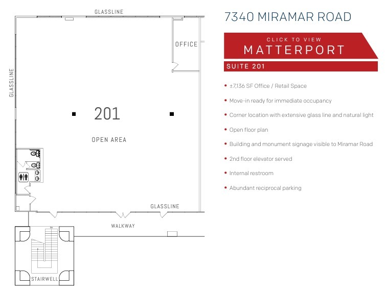 7310-7480 Miramar Rd, San Diego, CA à louer Plan d’étage– Image 1 sur 2