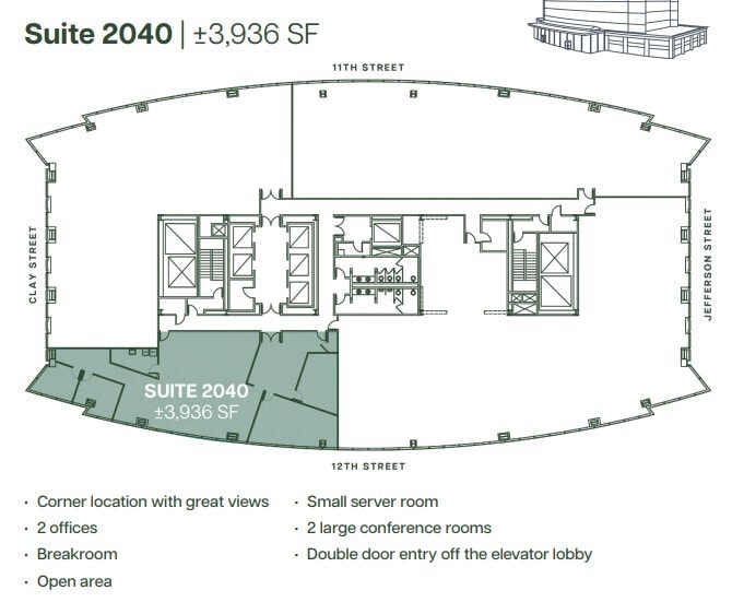 555 12th St, Oakland, CA à louer Plan d’étage– Image 1 sur 1