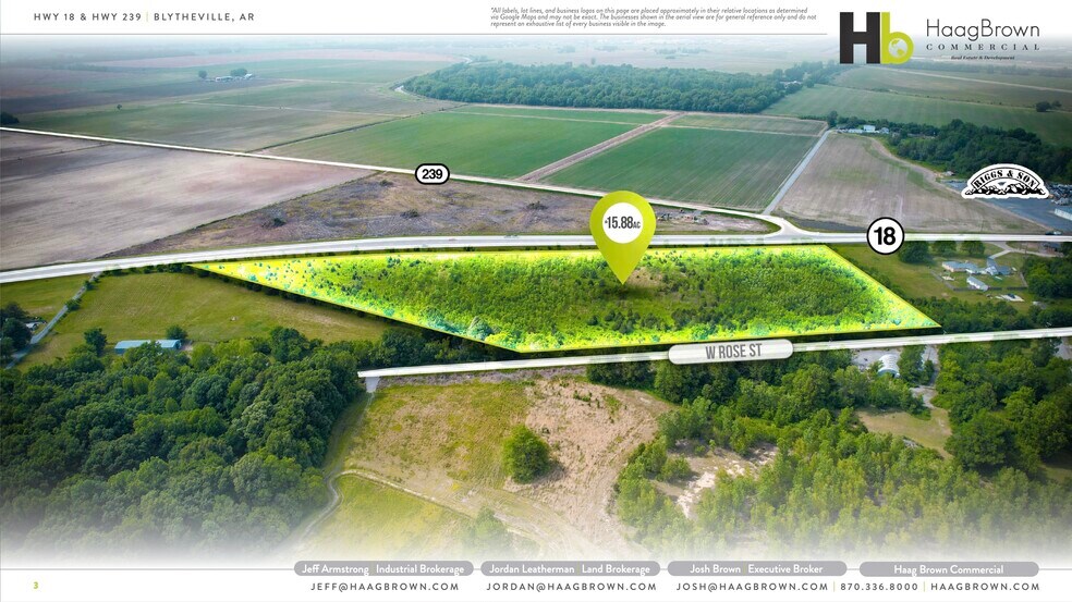 Hwy 18 & 239 hwy, Blytheville, AR à vendre - Aérien – Image 3 sur 7