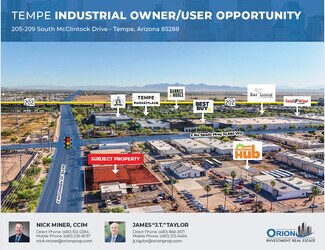 Plus de détails pour 205-209 S McClintock Rd, Tempe, AZ - Industriel/Logistique à vendre