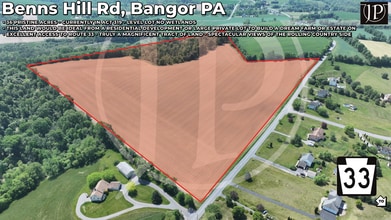 Benns Hill Rd, Bangor, PA - Vue aérienne vue de carte - Image1
