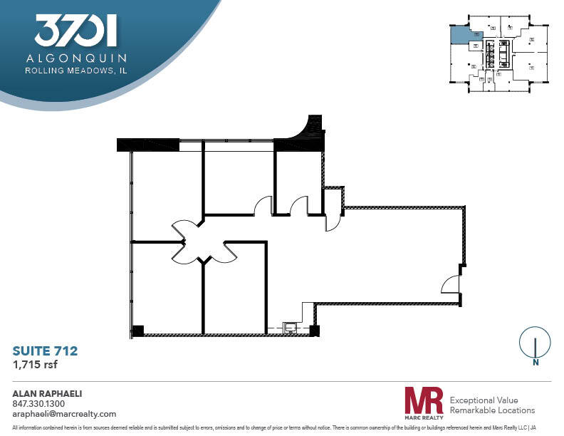 3701 Algonquin Rd, Rolling Meadows, IL à louer Plan d’étage– Image 1 sur 5