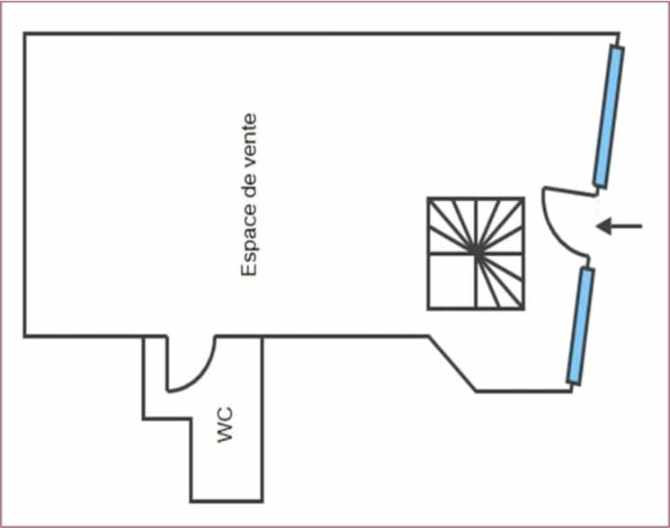 Local commercial dans Clichy à louer - Plan d’étage – Image 2 sur 3