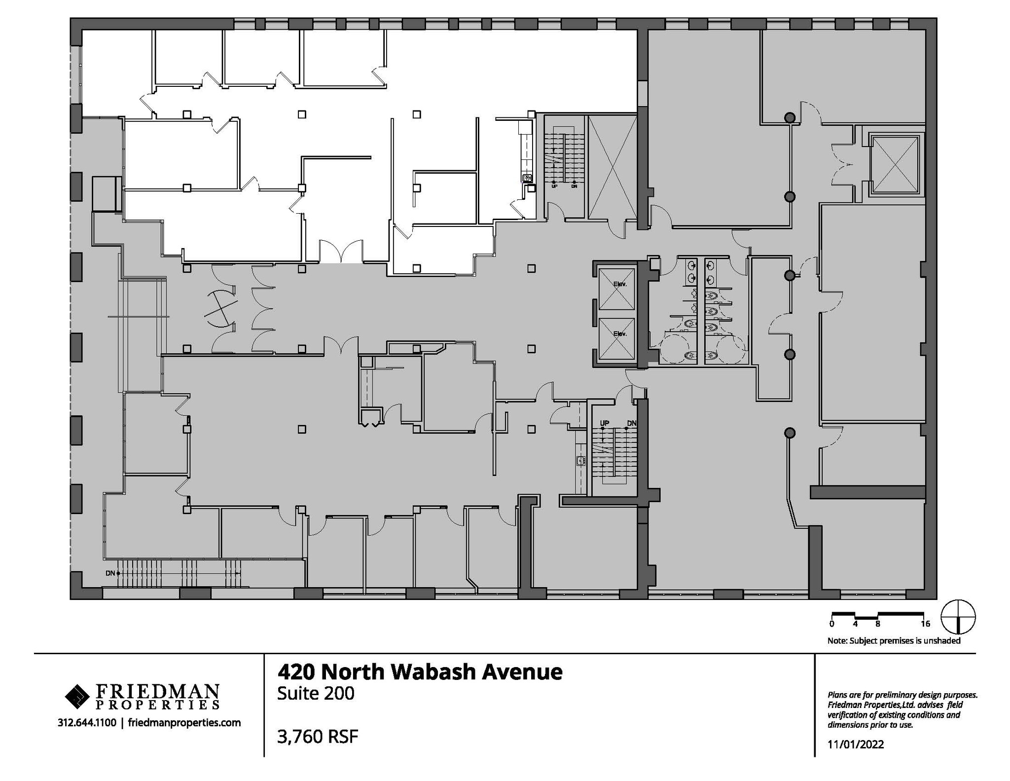 420 N Wabash Ave, Chicago, IL à louer Plan d’étage– Image 1 sur 6