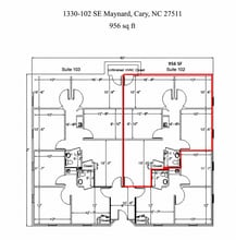 1210 SE Maynard Rd, Cary, NC à louer Plan d’étage– Image 1 sur 9