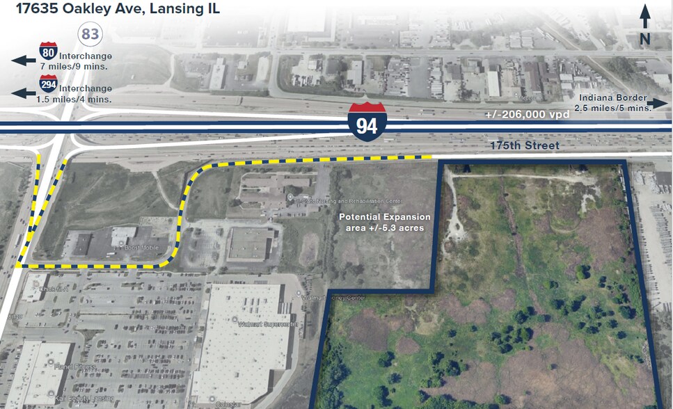 17635 Oakley Ave, Lansing, IL à vendre - Aérien – Image 2 sur 7