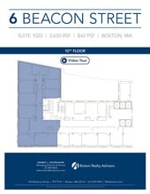 6 Beacon St, Boston, MA à louer Plan d’étage– Image 1 sur 2