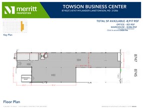 8701-8739 Mylander Ln, Towson, MD à louer Plan d’étage– Image 1 sur 2