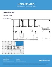 427 W 20th St, Houston, TX à louer Plan d’étage– Image 2 sur 2