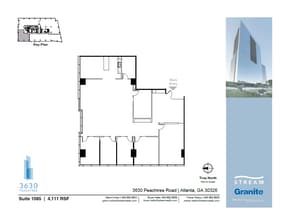 3630 Peachtree Rd NE, Atlanta, GA à louer Plan d’étage– Image 1 sur 1