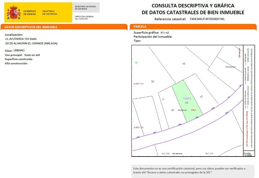 Calle Sierra Gorda, Alhaurín el Grande, Málaga à vendre - Plan de site – Image 1 sur 14