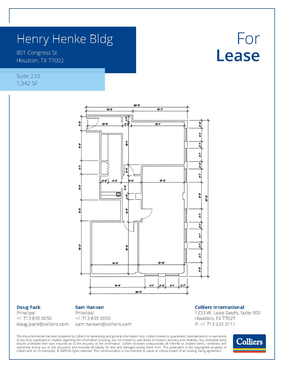 801 Congress St, Houston, TX à louer Plan d’étage– Image 1 sur 1