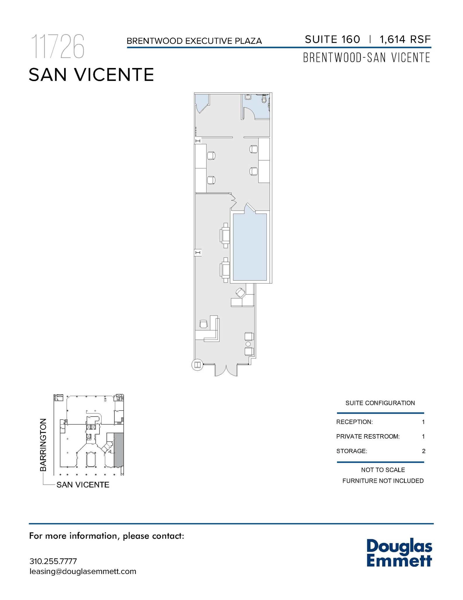 11726 San Vicente Blvd, Los Angeles, CA à louer Plan d’étage– Image 1 sur 1