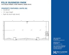 100 E Felix St, Fort Worth, TX à louer Plan d’étage– Image 1 sur 1