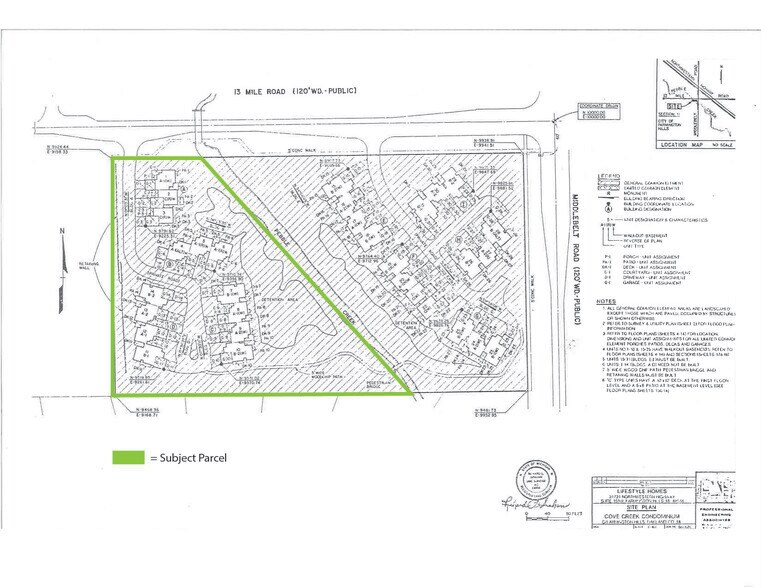 13 Mile & Middlebelt, Farmington Hills, MI à vendre - Plan de site – Image 2 sur 2