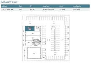 330 S Cedros Ave, Solana Beach, CA à louer Plan de site– Image 1 sur 2