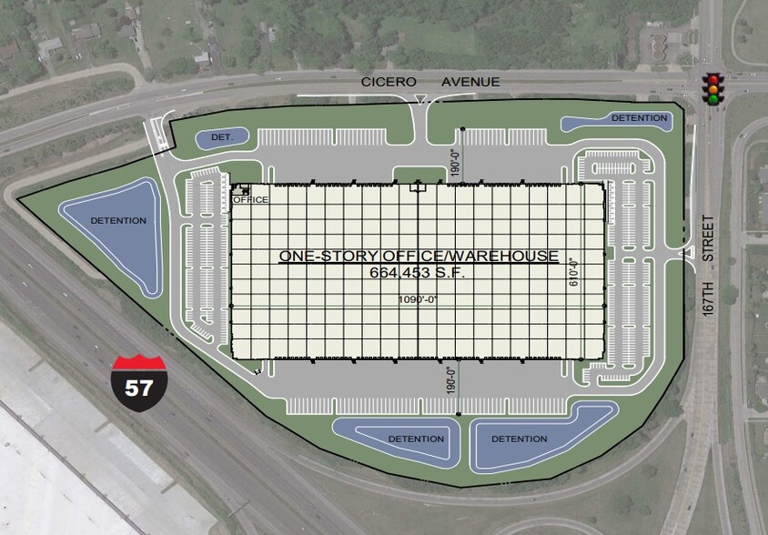 16799 Cicero Ave, Oak Forest, IL à louer - Plan de site – Image 3 sur 3
