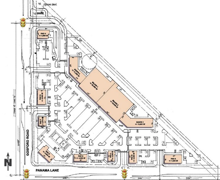 NEC Panama Lane & Gosford Road, Bakersfield, CA à louer - Plan de site – Image 2 sur 4