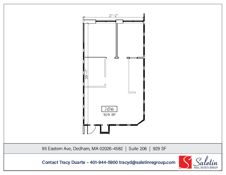 95-105 Eastern Ave, Dedham, MA à louer Plan d’étage– Image 1 sur 1