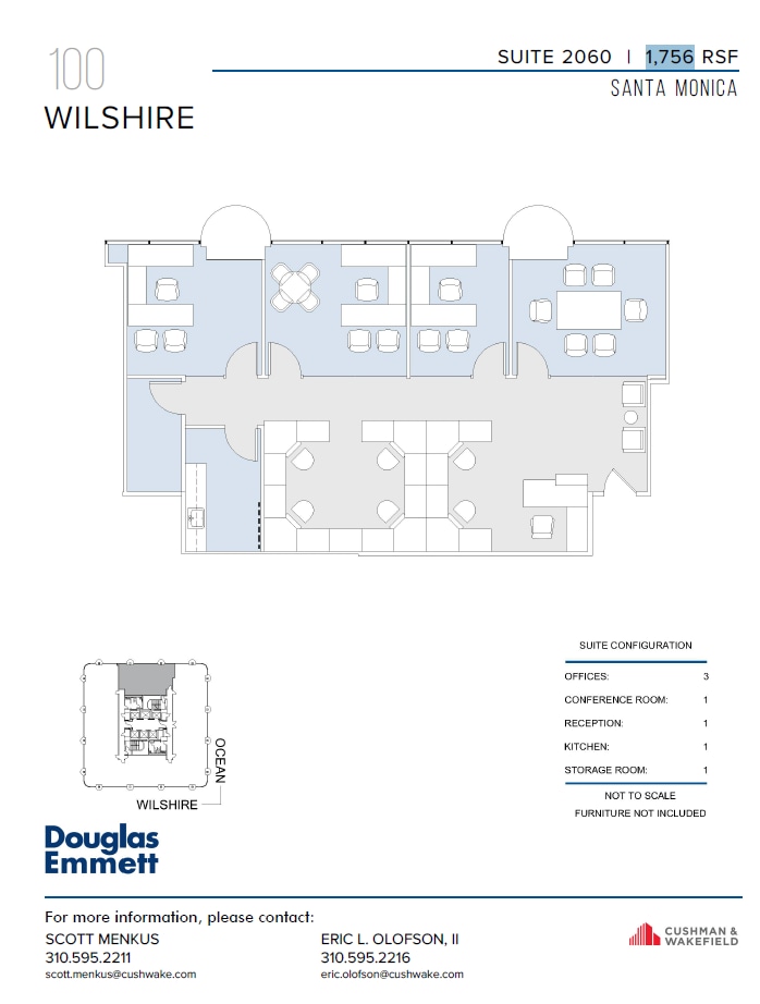 100 Wilshire Blvd, Santa Monica, CA à louer Plan d’étage– Image 1 sur 1