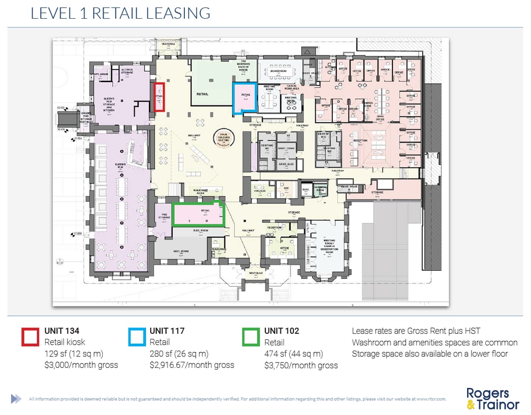 99 University Av, Kingston, ON à louer Plan d’étage– Image 1 sur 1