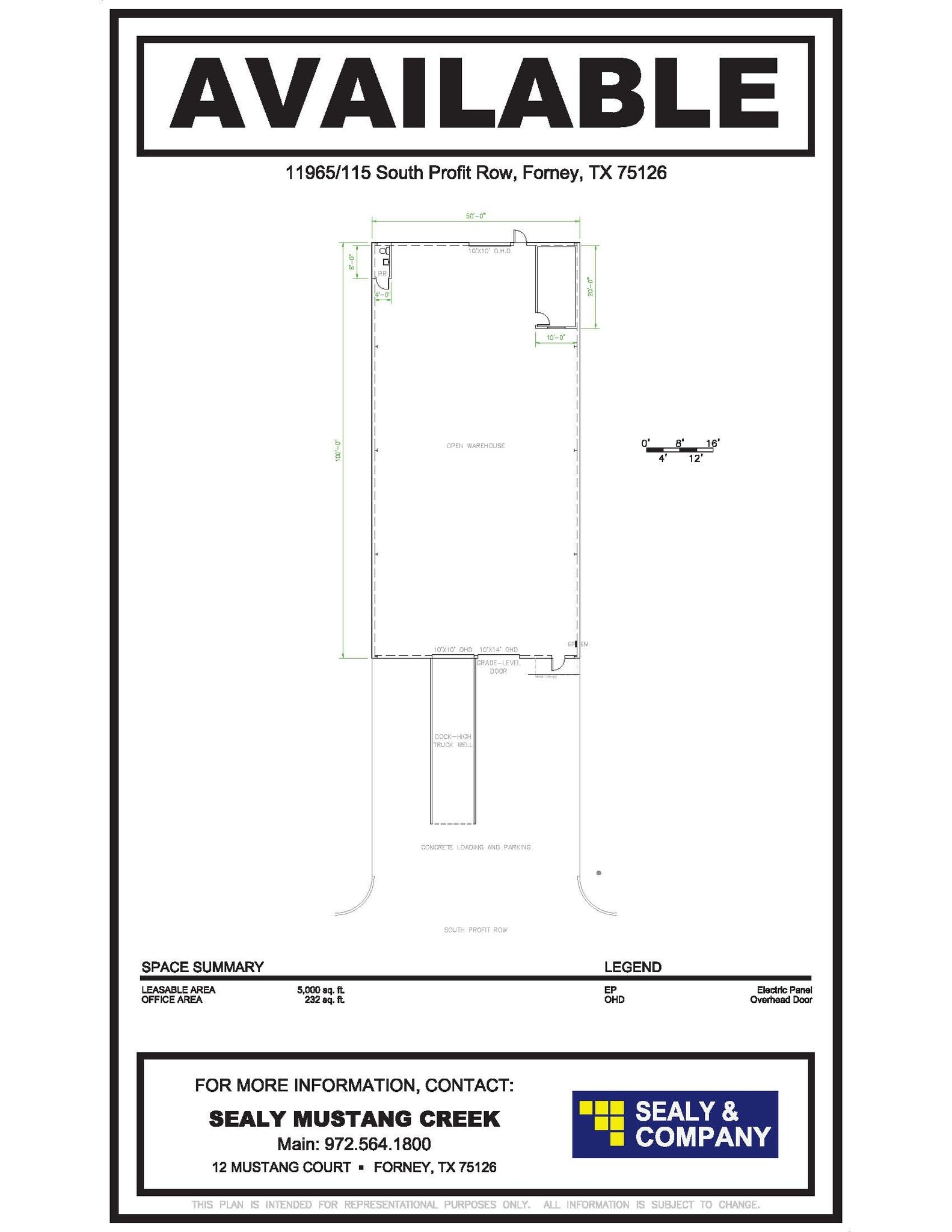 11965 S Profit Row, Forney, TX à louer Plan d’étage– Image 1 sur 1