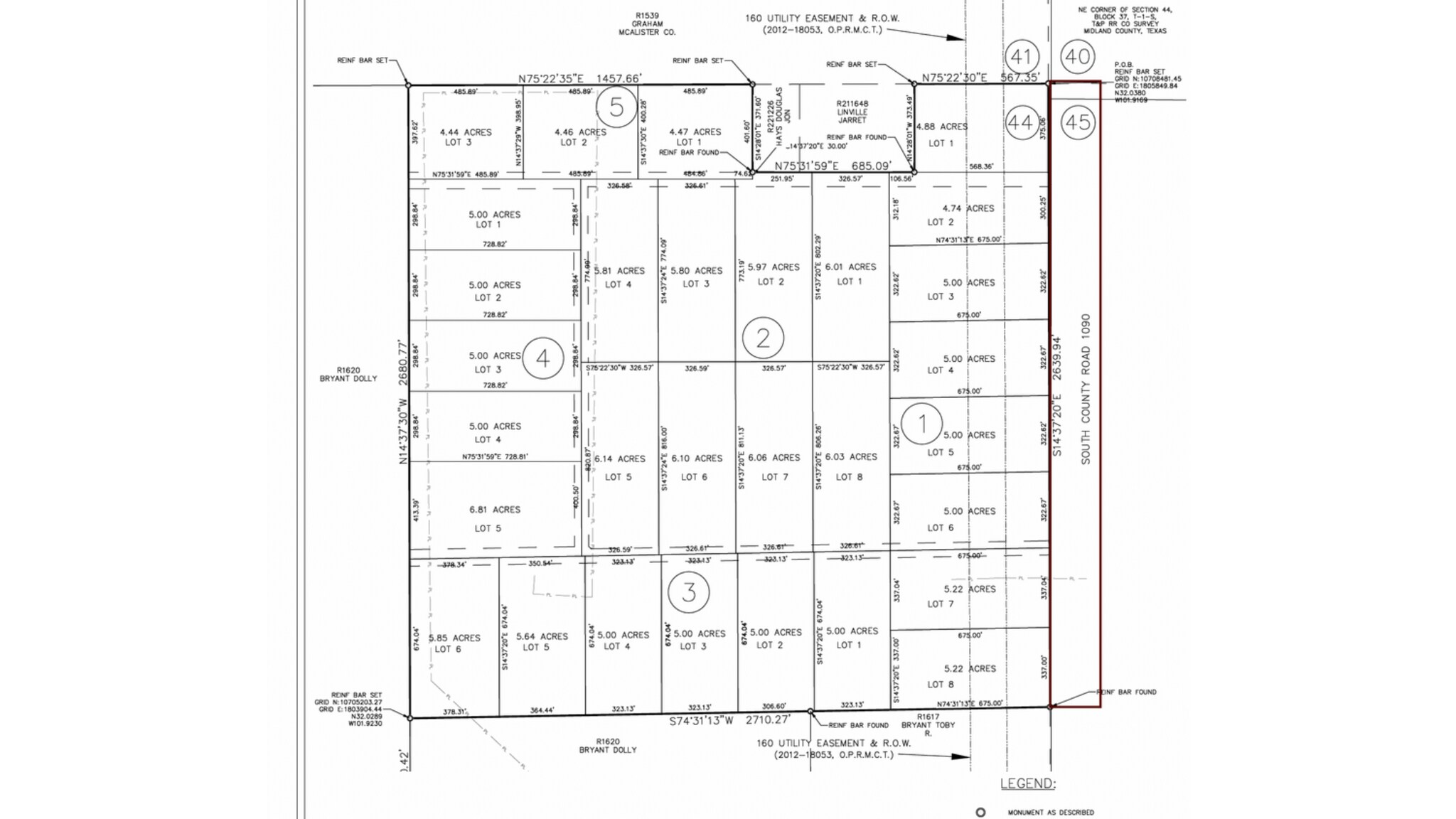 East County Road 94, Midland, TX à vendre Plan cadastral– Image 1 sur 3