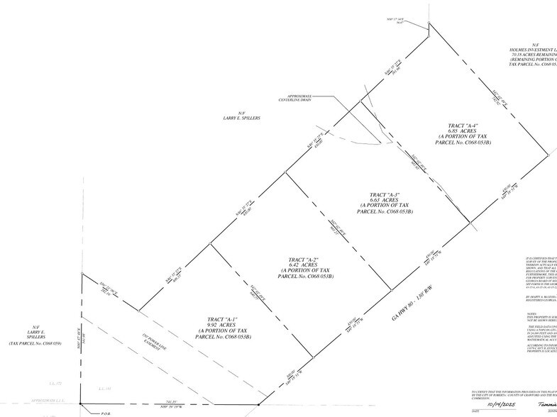 4087 US 80 East Hwy, Musella, GA à vendre - Plan cadastral – Image 1 sur 2