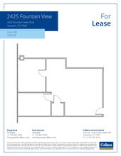 2425 Fountain View Dr, Houston, TX à louer Plan d’étage– Image 1 sur 1
