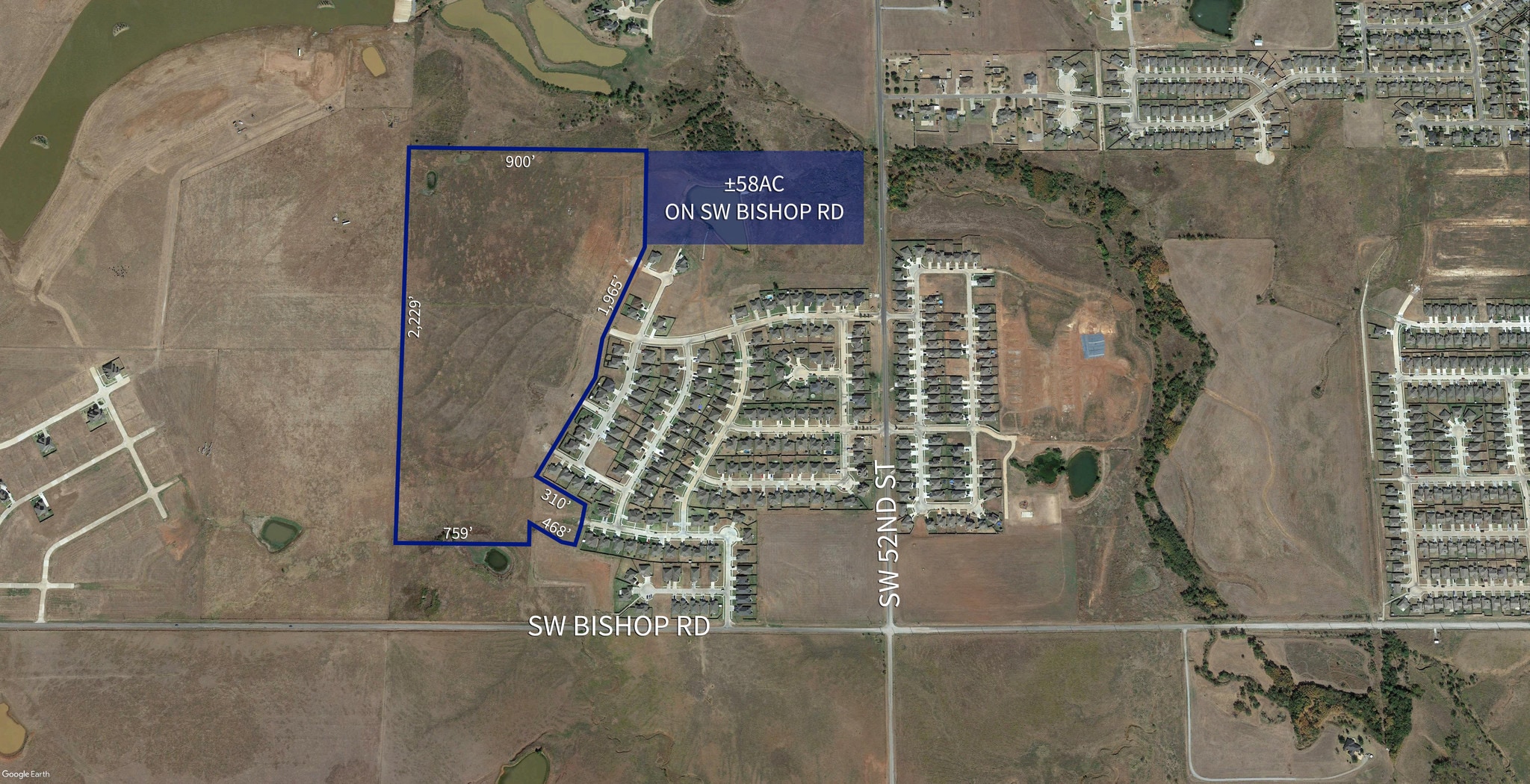58AC On SW Bishop Rd, Lawton, OK à vendre Aérien– Image 1 sur 3