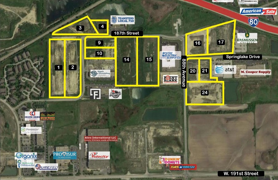 88th Ave & Springlake Dr, Mokena, IL à vendre - Aérien – Image 2 sur 3