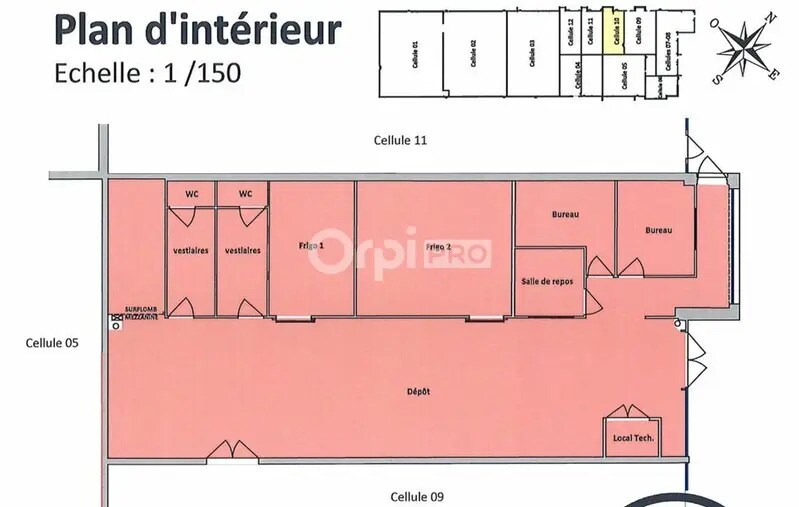 Local commercial dans Pau à louer Plan d’étage– Image 1 sur 2