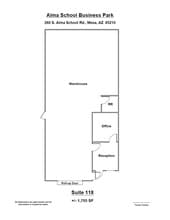 260 S Alma School Rd, Mesa, AZ à louer Plan d’étage– Image 1 sur 1