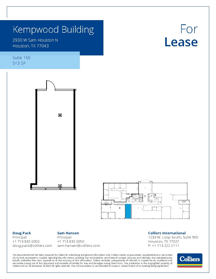 2930 W Sam Houston Pkwy N, Houston, TX à louer Plan d’étage– Image 1 sur 1