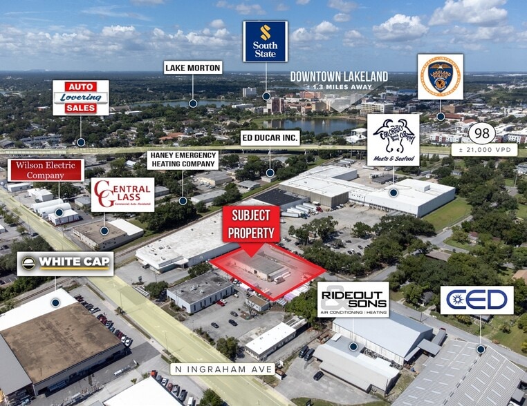 930 E Oak St, Lakeland, FL à louer - Aérien – Image 3 sur 3
