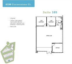 6185 Cornerstone Ct E, San Diego, CA à louer Plan d’étage– Image 1 sur 1