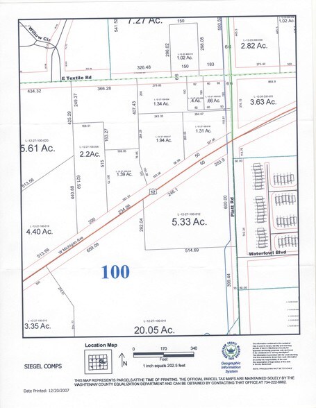 W Michigan Ave, Saline, MI à vendre - Plan cadastral – Image 2 sur 5