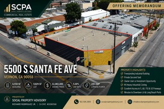Plus de détails pour 5500 S Santa Fe Ave, Vernon, CA - Industriel/Logistique à vendre
