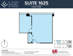 11 E Adams St, Chicago, IL à louer Plan d’étage– Image 1 sur 4