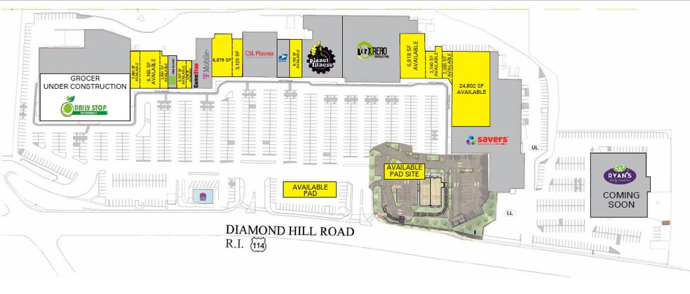 1500-1666 Diamond Hill Rd, Woonsocket, RI à louer - Photo de l’immeuble – Image 3 sur 5