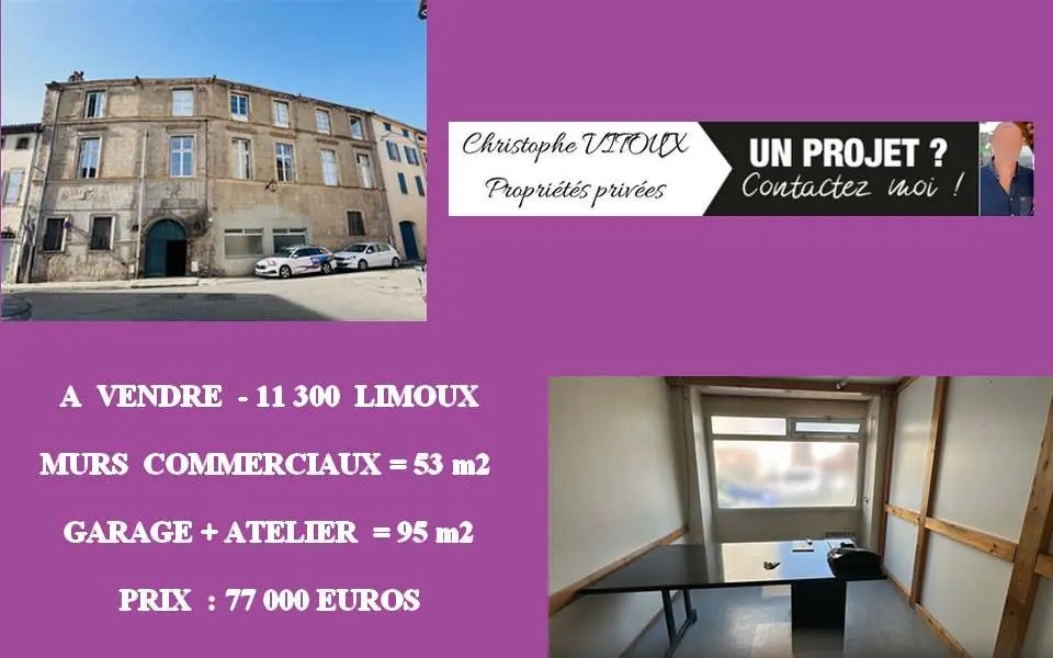 Local d'activités dans Limoux à vendre Photo de l’immeuble– Image 1 sur 5