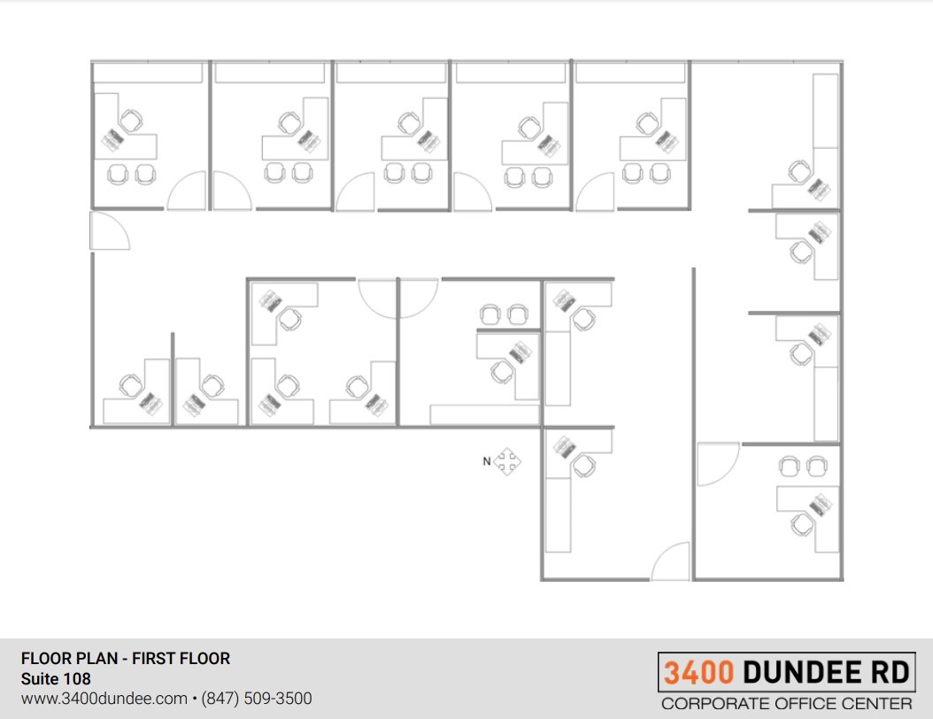 3400 Dundee Rd, Northbrook, IL à louer Plan d’étage– Image 1 sur 9