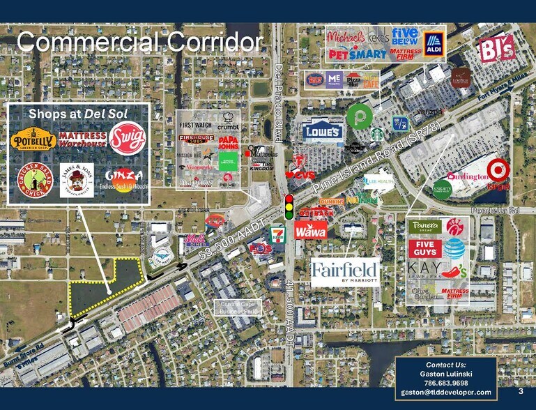 1203-1211 NE Pine Island Ln, Cape Coral, FL à louer - Aérien – Image 3 sur 12