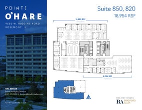 9550 W Higgins Rd, Rosemont, IL à louer Plan d’étage– Image 2 sur 2